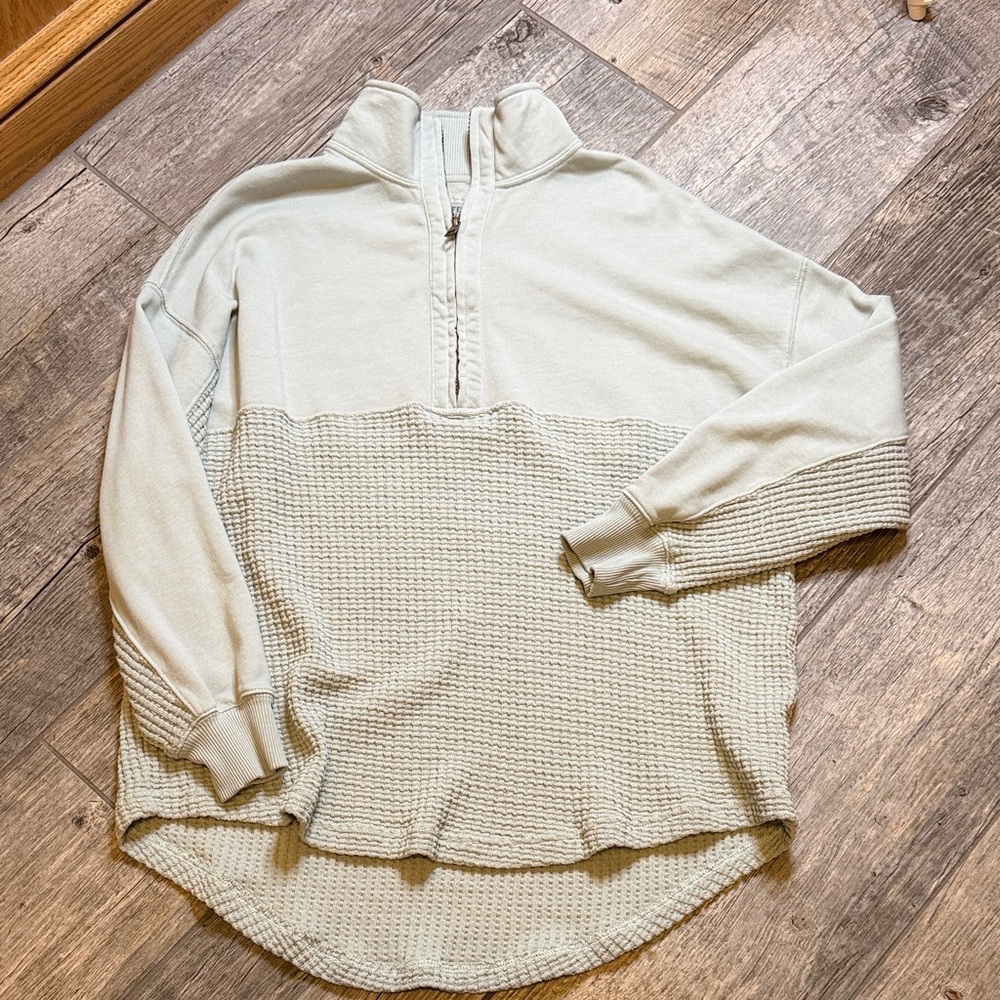 American Eagle Outfitters Green Oversized Textured Sweater